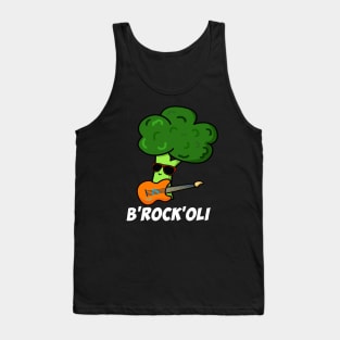 B-ROCK-oli Cute Funny Brocolli Veggie Pun Tank Top